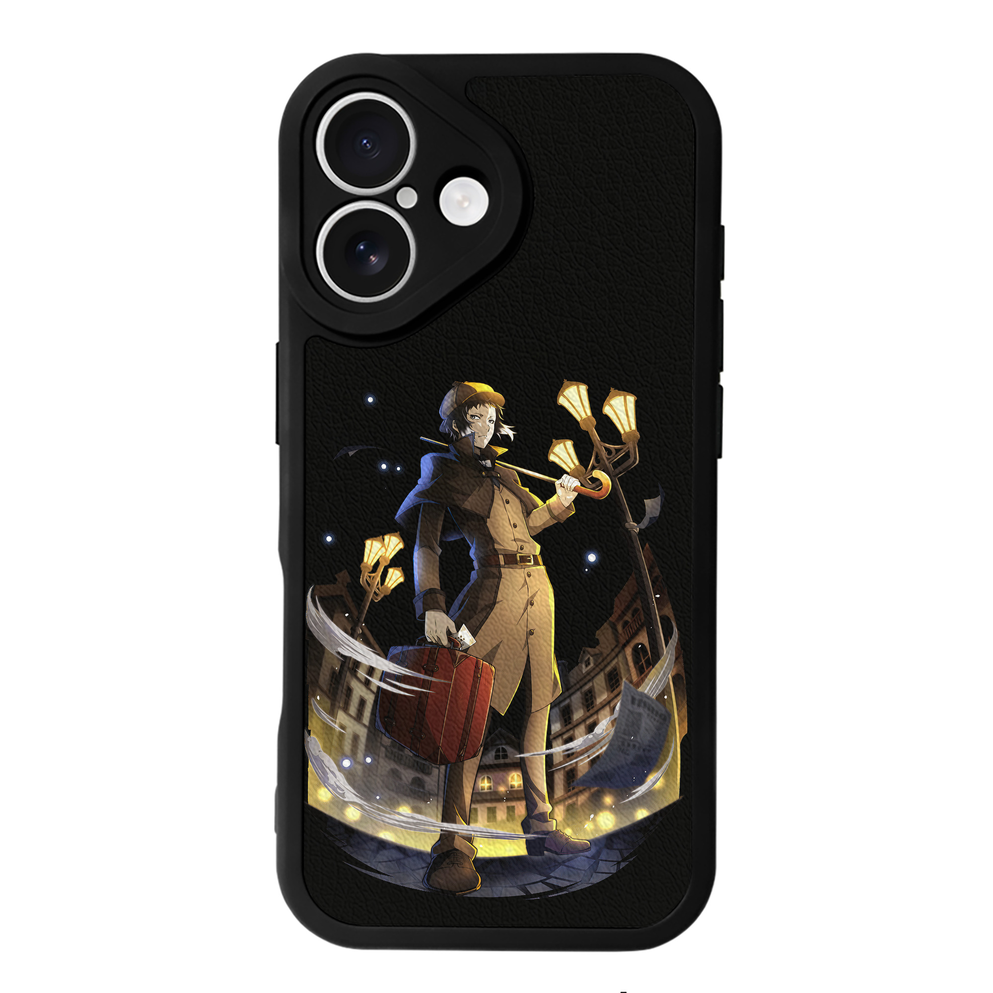 （画像用） 文豪ストレイドッグス Bungo Stray Dogs 【iPhone 16シリーズ対応】シリコンスマホケース（レザー調） 材質：シリコン